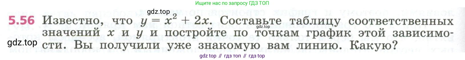ГДЗ Алгебра, 7 класс Учебник, авторы: Дорофеев Георгий Владимирович, Суворова Светлана Борисовна, Бунимович Евгений Абрамович, Кузнецова Людмила Викторовна, Минаева Светлана Станиславовна, Рослова Лариса Олеговна, издательство Просвещение, Москва, 2023, белого цвета, страница 130, номер 5.56, Условие