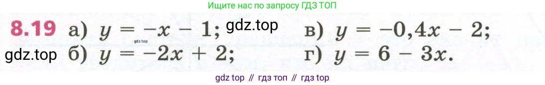 ГДЗ Алгебра, 7 класс Учебник, авторы: Дорофеев Георгий Владимирович, Суворова Светлана Борисовна, Бунимович Евгений Абрамович, Кузнецова Людмила Викторовна, Минаева Светлана Станиславовна, Рослова Лариса Олеговна, издательство Просвещение, Москва, 2023, белого цвета, страница 225, номер 8.19, Условие