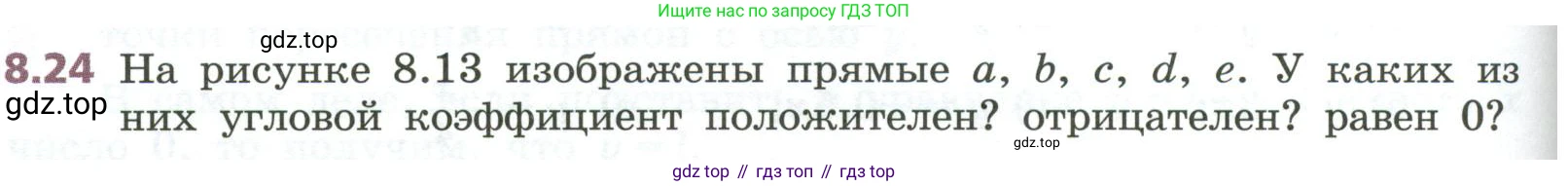 ГДЗ Алгебра, 7 класс Учебник, авторы: Дорофеев Георгий Владимирович, Суворова Светлана Борисовна, Бунимович Евгений Абрамович, Кузнецова Людмила Викторовна, Минаева Светлана Станиславовна, Рослова Лариса Олеговна, издательство Просвещение, Москва, 2023, белого цвета, страница 226, номер 8.24, Условие