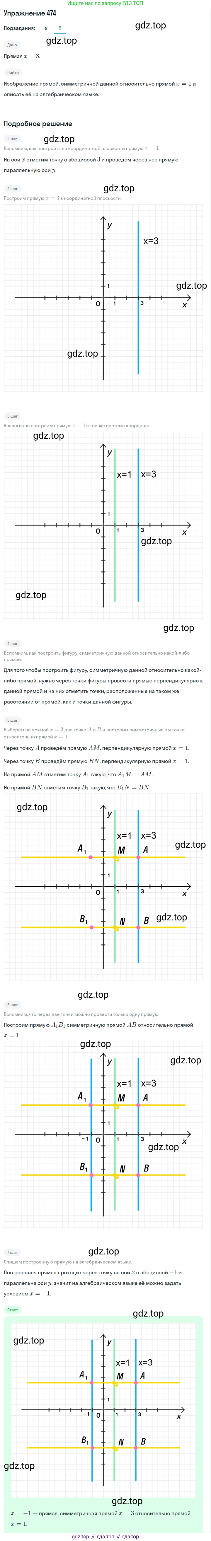 Алгебра, 7 класс Учебник, авторы: Дорофеев Георгий Владимирович, Суворова Светлана Борисовна, Бунимович Евгений Абрамович, Кузнецова Людмила Викторовна, Минаева Светлана Станиславовна, Рослова Лариса Олеговна, издательство Просвещение, Москва, 2019 - 2022, белого цвета, страница 139, номер 474, Решение 1 (продолжение 2)