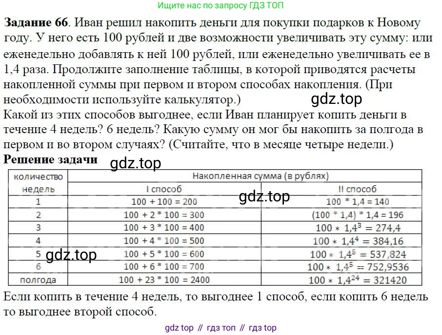 Алгебра, 7 класс Учебник, авторы: Дорофеев Георгий Владимирович, Суворова Светлана Борисовна, Бунимович Евгений Абрамович, Кузнецова Людмила Викторовна, Минаева Светлана Станиславовна, Рослова Лариса Олеговна, издательство Просвещение, Москва, 2019 - 2022, белого цвета, страница 20, номер 66, Решение 4
