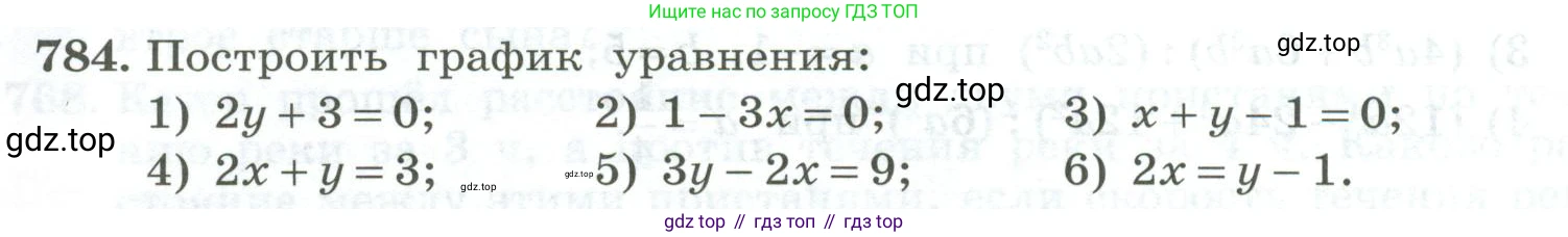 ГДЗ Алгебра, 7 класс Учебник, авторы: Колягин Юрий Михайлович, Ткачева Мария Владимировна, Федорова Надежда Евгеньевна, Шабунин Михаил Иванович, издательство Просвещение, Москва, 2023, оранжевого цвета, страница 260, номер 784, Условие