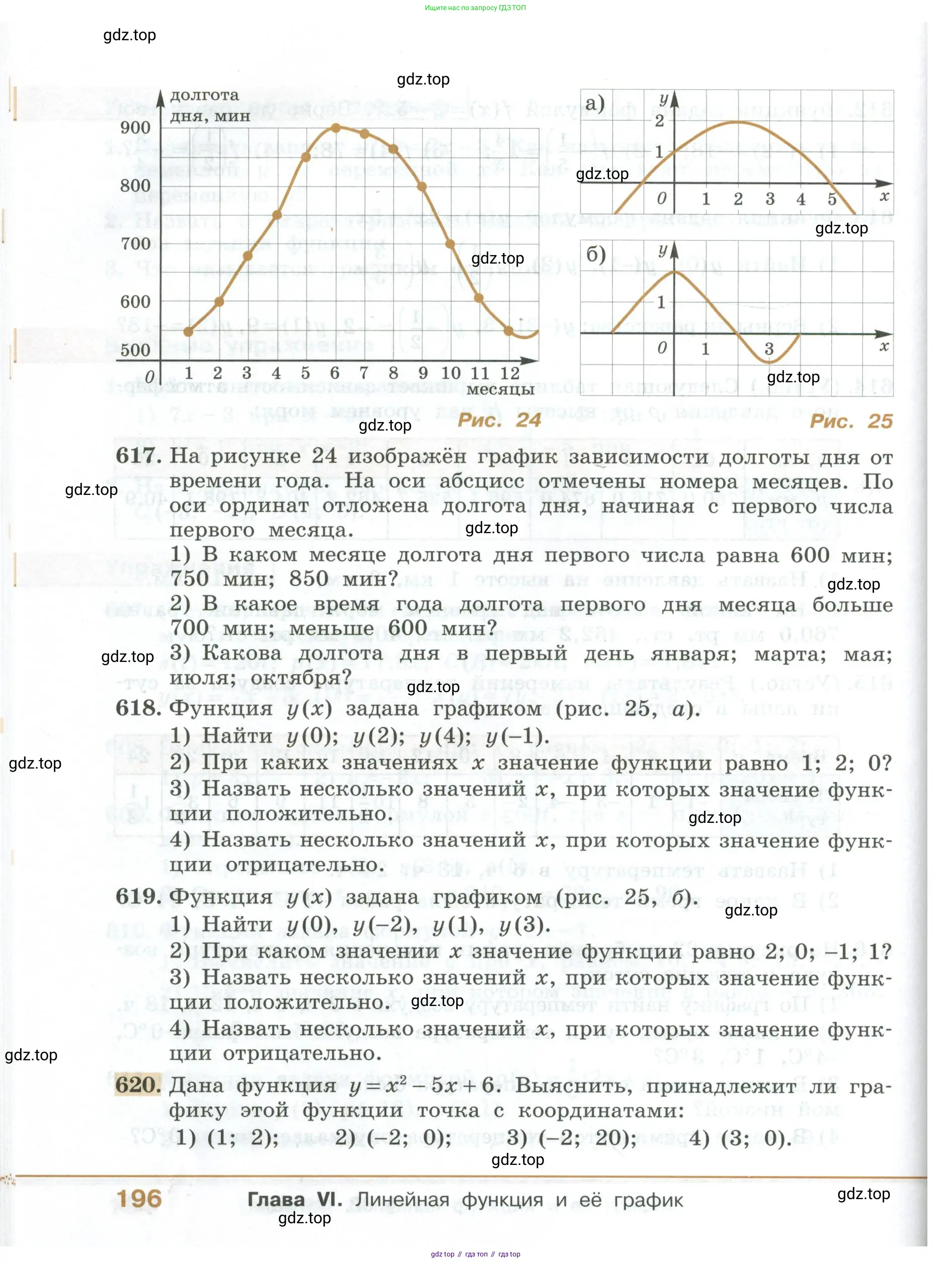 ГДЗ Алгебра, 7 класс Учебник, авторы: Колягин Юрий Михайлович, Ткачева Мария Владимировна, Федорова Надежда Евгеньевна, Шабунин Михаил Иванович, издательство Просвещение, Москва, 2023, оранжевого цвета, страница 196