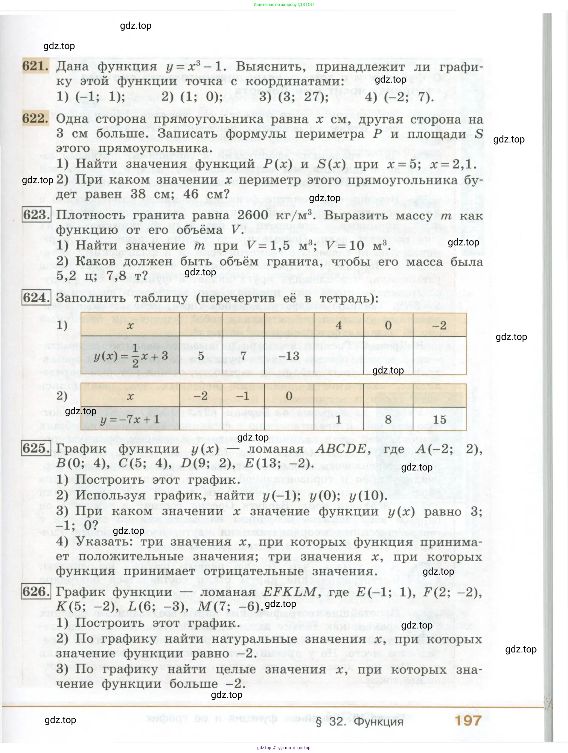 ГДЗ Алгебра, 7 класс Учебник, авторы: Колягин Юрий Михайлович, Ткачева Мария Владимировна, Федорова Надежда Евгеньевна, Шабунин Михаил Иванович, издательство Просвещение, Москва, 2023, оранжевого цвета, страница 197