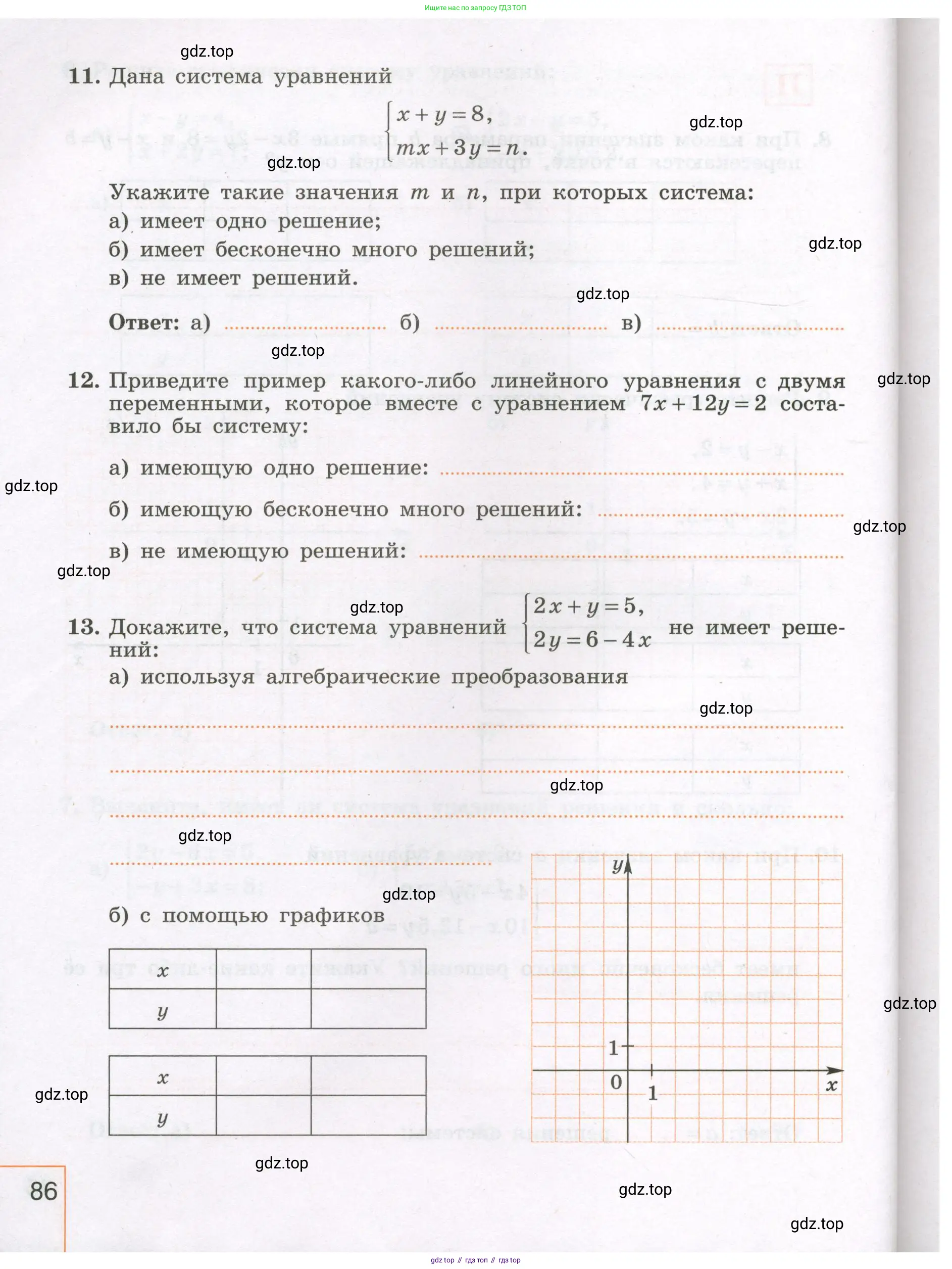 Алгебра, 7 класс рабочая тетрадь, авторы: Крайнева Лариса Борисовна, Миндюк Нора Григорьевна, Шлыкова Инга Соломоновна, издательство Просвещение, Москва, 2023, белого цвета, Часть 1, страница 86