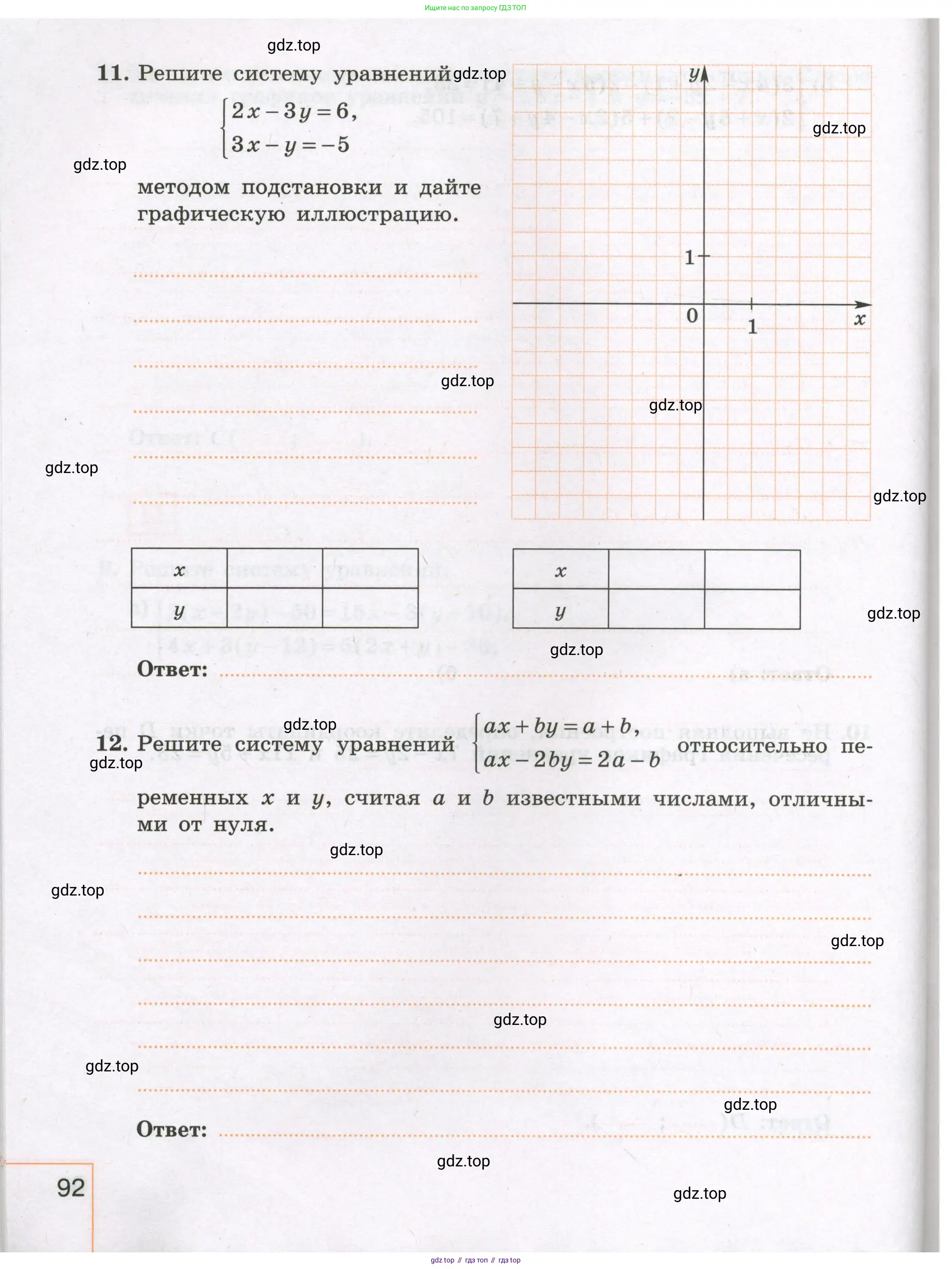 Алгебра, 7 класс рабочая тетрадь, авторы: Крайнева Лариса Борисовна, Миндюк Нора Григорьевна, Шлыкова Инга Соломоновна, издательство Просвещение, Москва, 2023, белого цвета, Часть 1, страница 92