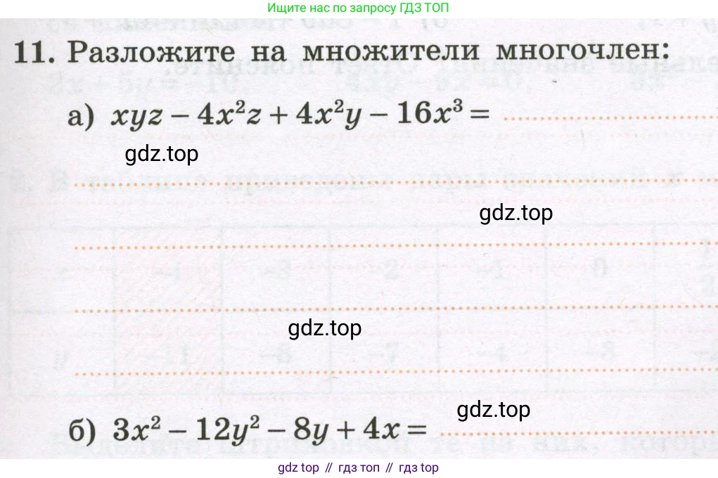 Алгебра, 7 класс рабочая тетрадь, авторы: Крайнева Лариса Борисовна, Миндюк Нора Григорьевна, Шлыкова Инга Соломоновна, издательство Просвещение, Москва, 2023, белого цвета, Часть 2, страница 71, номер 11, Условие
