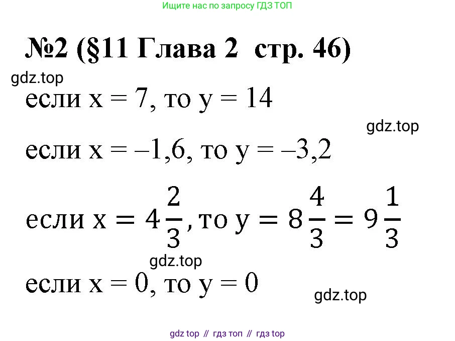 Алгебра, 7 класс рабочая тетрадь, авторы: Крайнева Лариса Борисовна, Миндюк Нора Григорьевна, Шлыкова Инга Соломоновна, издательство Просвещение, Москва, 2023, белого цвета, Часть 1, страница 46, номер 2, Решение