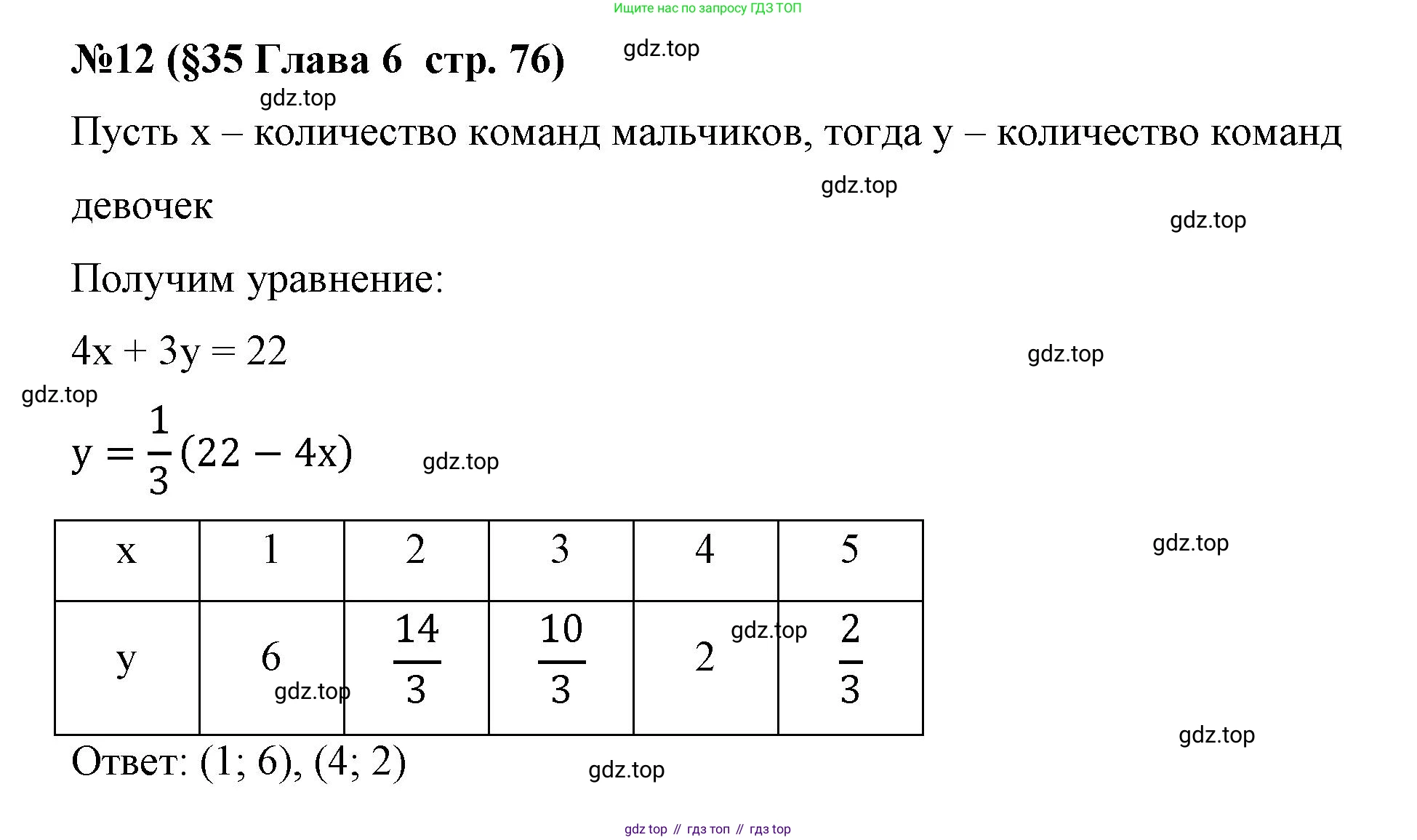 Алгебра, 7 класс рабочая тетрадь, авторы: Крайнева Лариса Борисовна, Миндюк Нора Григорьевна, Шлыкова Инга Соломоновна, издательство Просвещение, Москва, 2023, белого цвета, Часть 2, страница 76, номер 12, Решение