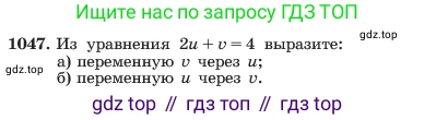 ГДЗ Алгебра, 7 класс Учебник, авторы: Макарычев Юрий Николаевич, Миндюк Нора Григорьевна, Нешков Константин Иванович, Суворова Светлана Борисовна, издательство Просвещение, Москва, 2023, белого цвета, страница 204, номер 1047, Условие