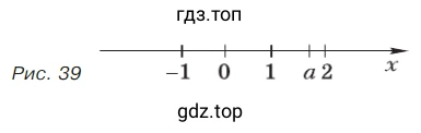Упражнение 312. На координатной прямой (рис. 39) отмечено число а