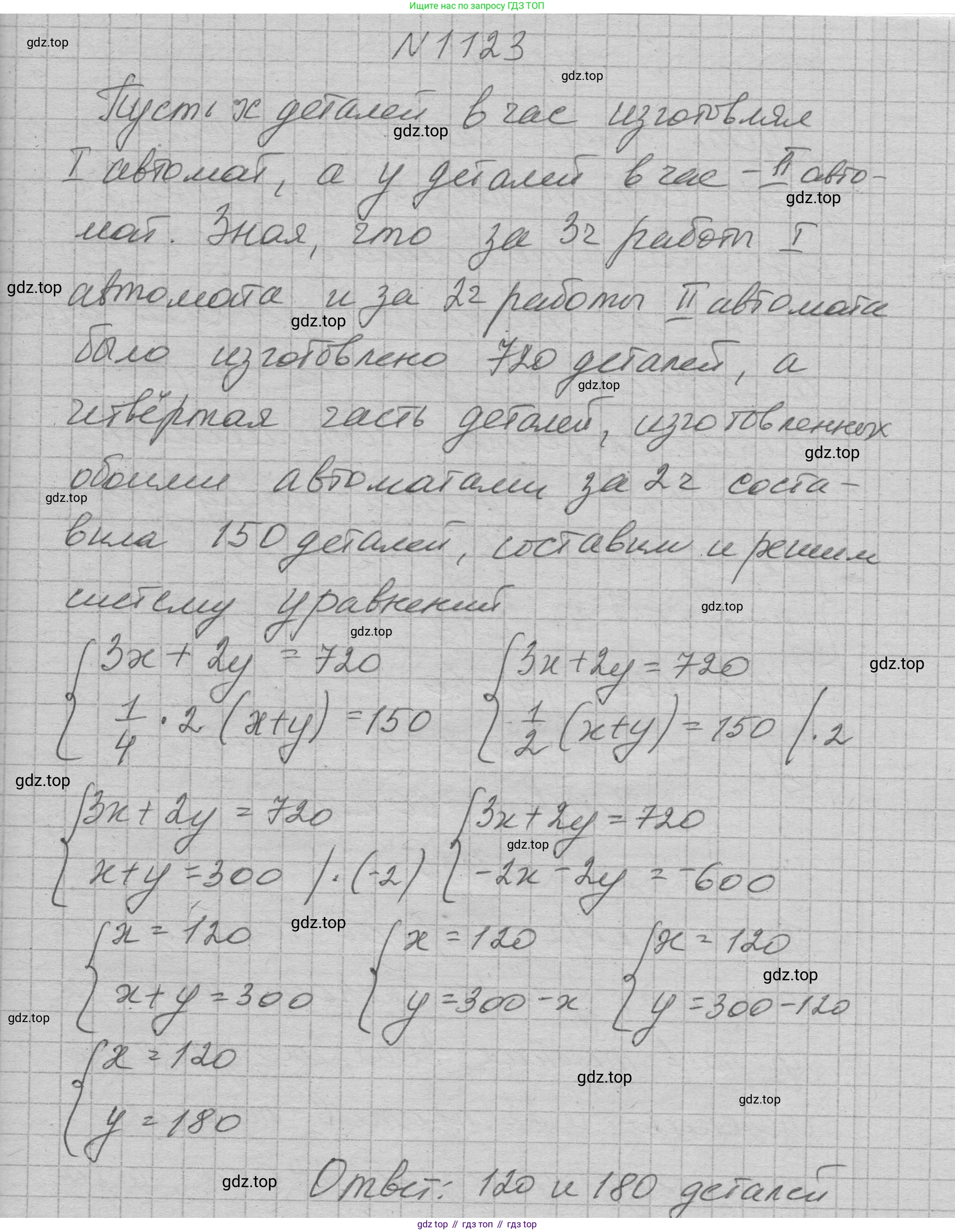 ГДЗ Алгебра, 7 класс Учебник, авторы: Макарычев Юрий Николаевич, Миндюк Нора Григорьевна, Нешков Константин Иванович, Суворова Светлана Борисовна, издательство Просвещение, Москва, 2023, белого цвета, страница 223, номер 1123, Решение 1