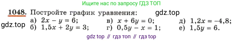 ГДЗ Алгебра, 7 класс Учебник, авторы: Макарычев Юрий Николаевич, Миндюк Нора Григорьевна, Нешков Константин Иванович, Суворова Светлана Борисовна, издательство Просвещение, Москва, 2019 - 2022, белого цвета, страница 206, номер 1048, Условие