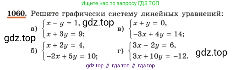 ГДЗ Алгебра, 7 класс Учебник, авторы: Макарычев Юрий Николаевич, Миндюк Нора Григорьевна, Нешков Константин Иванович, Суворова Светлана Борисовна, издательство Просвещение, Москва, 2019 - 2022, белого цвета, страница 210, номер 1060, Условие