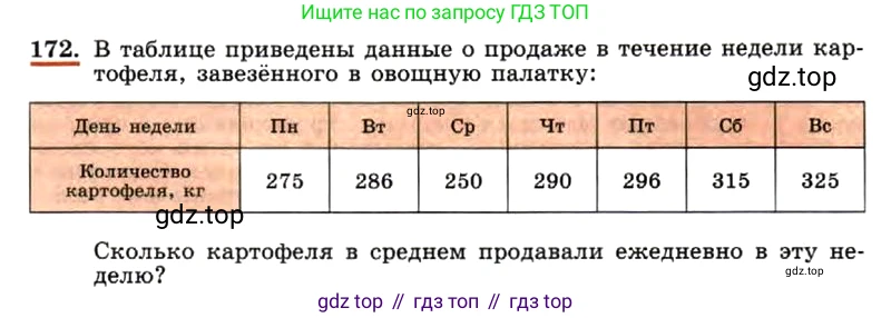 ГДЗ Алгебра, 7 класс Учебник, авторы: Макарычев Юрий Николаевич, Миндюк Нора Григорьевна, Нешков Константин Иванович, Суворова Светлана Борисовна, издательство Просвещение, Москва, 2019 - 2022, белого цвета, страница 40, номер 172, Условие