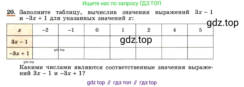 ГДЗ Алгебра, 7 класс Учебник, авторы: Макарычев Юрий Николаевич, Миндюк Нора Григорьевна, Нешков Константин Иванович, Суворова Светлана Борисовна, издательство Просвещение, Москва, 2019 - 2022, белого цвета, страница 9, номер 20, Условие