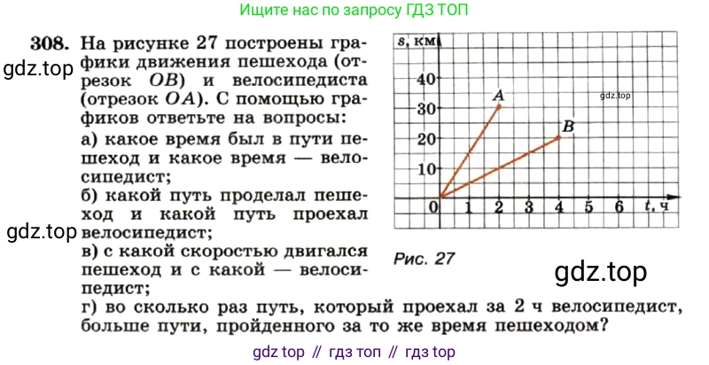 ГДЗ Алгебра, 7 класс Учебник, авторы: Макарычев Юрий Николаевич, Миндюк Нора Григорьевна, Нешков Константин Иванович, Суворова Светлана Борисовна, издательство Просвещение, Москва, 2019 - 2022, белого цвета, страница 74, номер 308, Условие