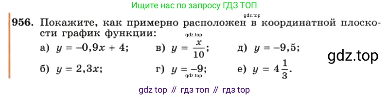 ГДЗ Алгебра, 7 класс Учебник, авторы: Макарычев Юрий Николаевич, Миндюк Нора Григорьевна, Нешков Константин Иванович, Суворова Светлана Борисовна, издательство Просвещение, Москва, 2019 - 2022, белого цвета, страница 189, номер 956, Условие