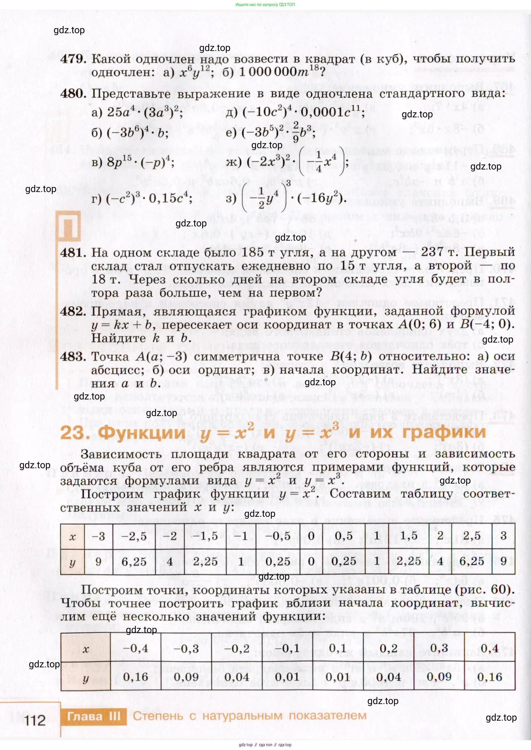 Алгебра, 7 класс Учебник, авторы: Макарычев Юрий Николаевич, Миндюк Нора Григорьевна, Нешков Константин Иванович, Суворова Светлана Борисовна, издательство Просвещение, Москва, 2019 - 2022, белого цвета, страница 112