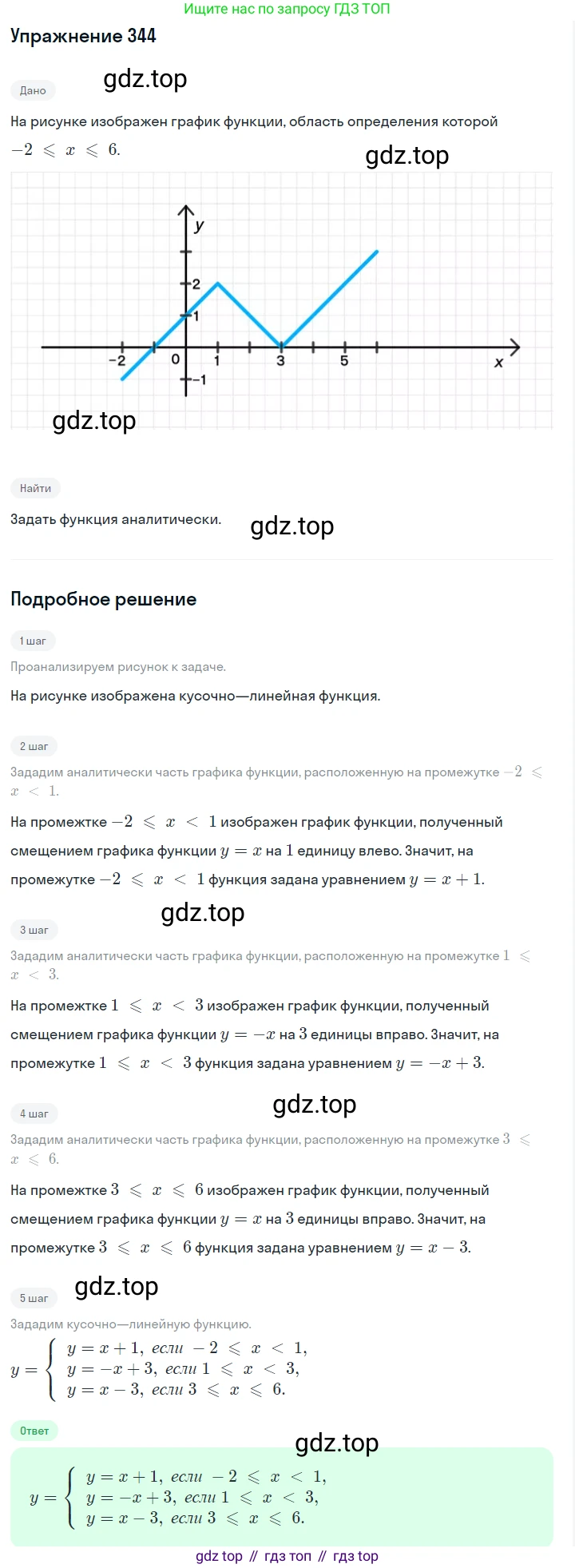 ГДЗ Алгебра, 7 класс Учебник, авторы: Макарычев Юрий Николаевич, Миндюк Нора Григорьевна, Нешков Константин Иванович, Суворова Светлана Борисовна, издательство Просвещение, Москва, 2019 - 2022, белого цвета, страница 87, номер 344, Решение 1