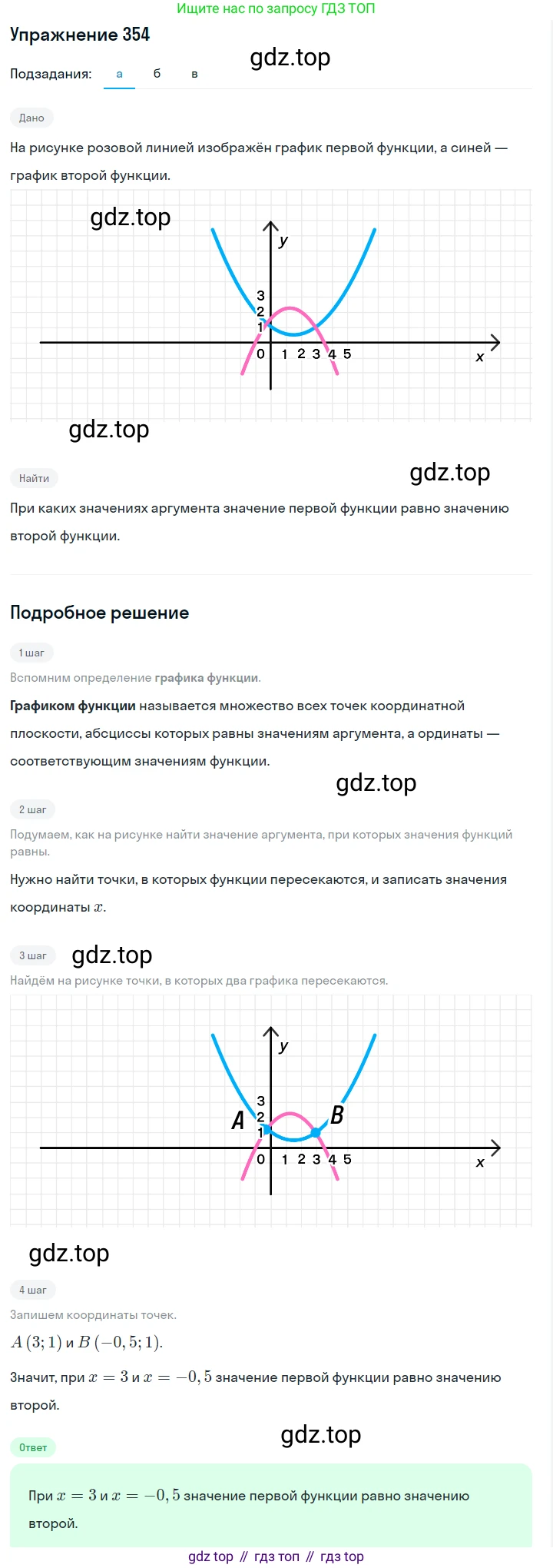 ГДЗ Алгебра, 7 класс Учебник, авторы: Макарычев Юрий Николаевич, Миндюк Нора Григорьевна, Нешков Константин Иванович, Суворова Светлана Борисовна, издательство Просвещение, Москва, 2019 - 2022, белого цвета, страница 89, номер 354, Решение 1
