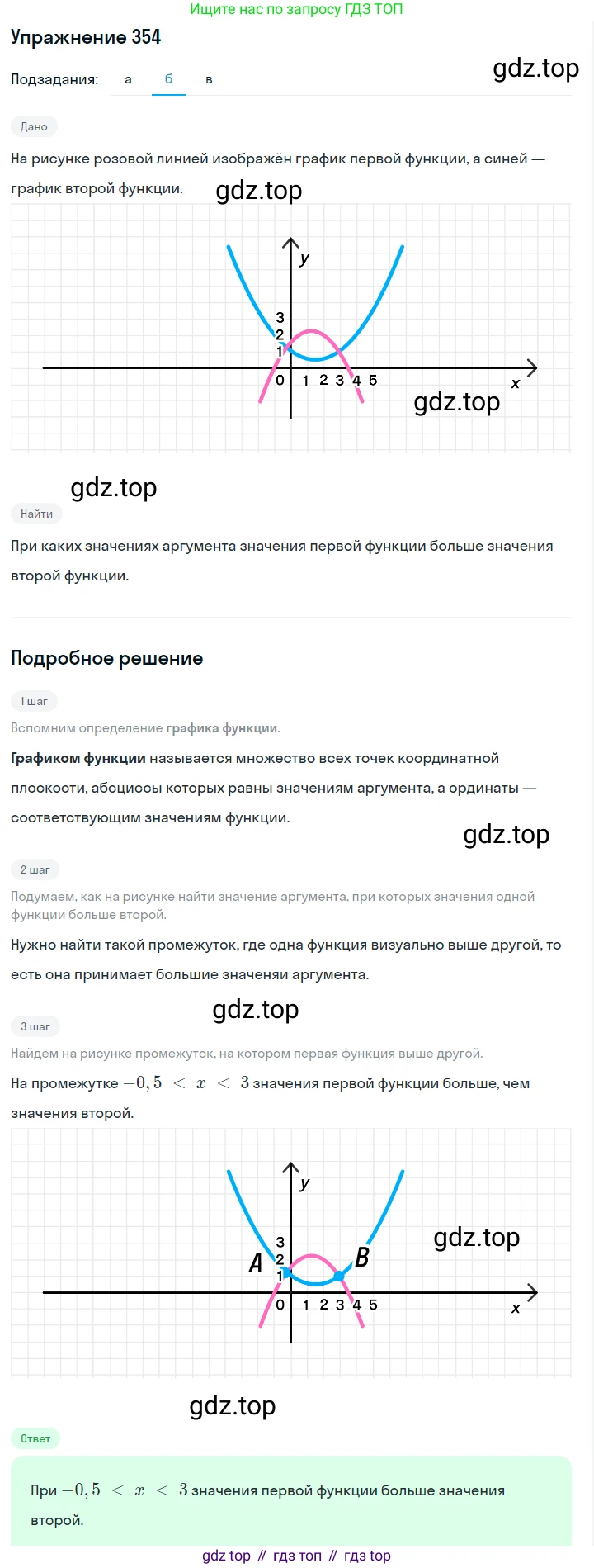 ГДЗ Алгебра, 7 класс Учебник, авторы: Макарычев Юрий Николаевич, Миндюк Нора Григорьевна, Нешков Константин Иванович, Суворова Светлана Борисовна, издательство Просвещение, Москва, 2019 - 2022, белого цвета, страница 89, номер 354, Решение 1 (продолжение 2)