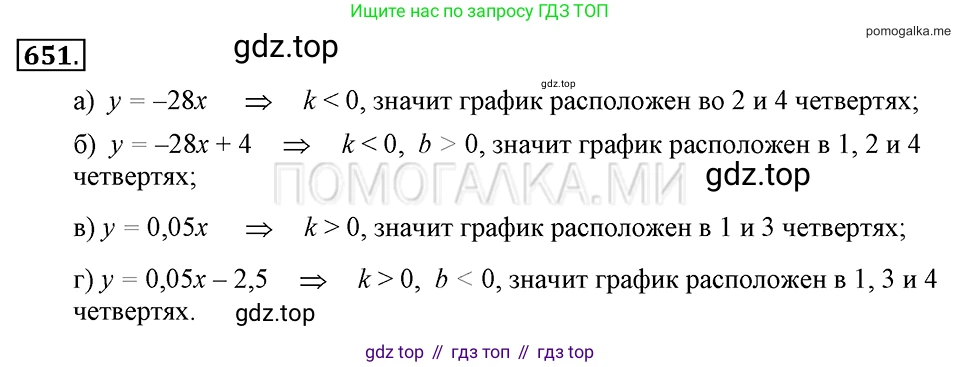 ГДЗ Алгебра, 7 класс Учебник, авторы: Макарычев Юрий Николаевич, Миндюк Нора Григорьевна, Нешков Константин Иванович, Суворова Светлана Борисовна, издательство Просвещение, Москва, 2019 - 2022, белого цвета, страница 140, номер 651, Решение 2