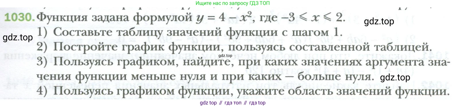 ГДЗ Алгебра, 7 класс Учебник, авторы: Мерзляк Аркадий Григорьевич, Полонский Виталий Борисович, Якир Михаил Семёнович, издательство Просвещение, Москва, 2023, голубого цвета, страница 191, номер 1030, Условие