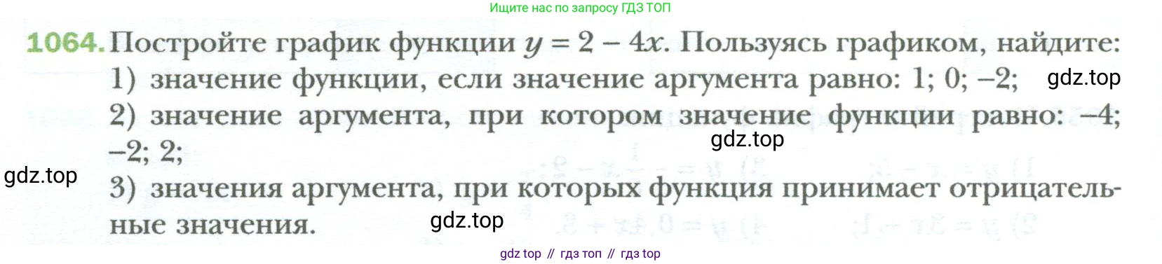 ГДЗ Алгебра, 7 класс Учебник, авторы: Мерзляк Аркадий Григорьевич, Полонский Виталий Борисович, Якир Михаил Семёнович, издательство Просвещение, Москва, 2023, голубого цвета, страница 200, номер 1064, Условие