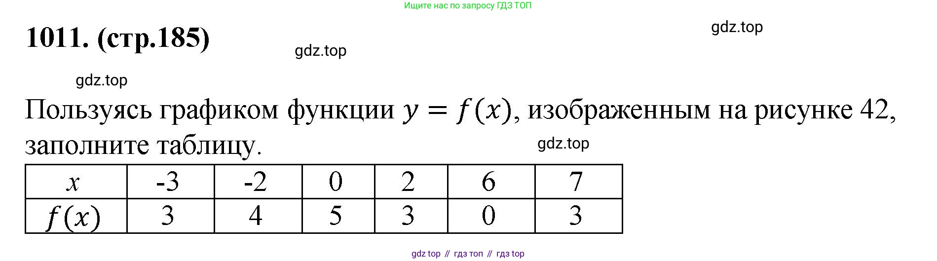 ГДЗ Алгебра, 7 класс Учебник, авторы: Мерзляк Аркадий Григорьевич, Полонский Виталий Борисович, Якир Михаил Семёнович, издательство Просвещение, Москва, 2023, голубого цвета, страница 185, номер 1011, Решение 1