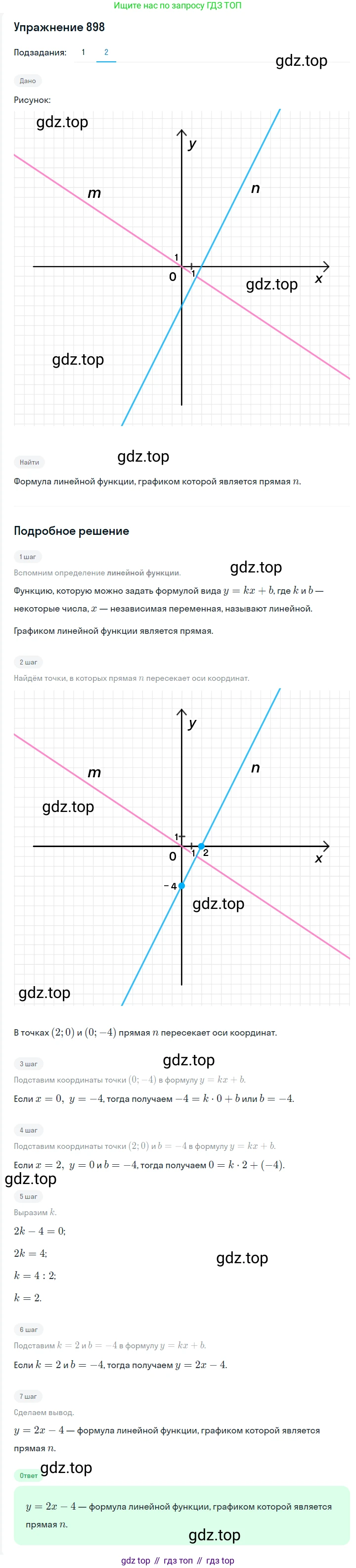 ГДЗ Алгебра, 7 класс Учебник, авторы: Мерзляк Аркадий Григорьевич, Полонский Виталий Борисович, Якир Михаил Семёнович, издательство Просвещение, Москва, 2023, голубого цвета, страница 204, номер 1099, Решение 2 (продолжение 2)