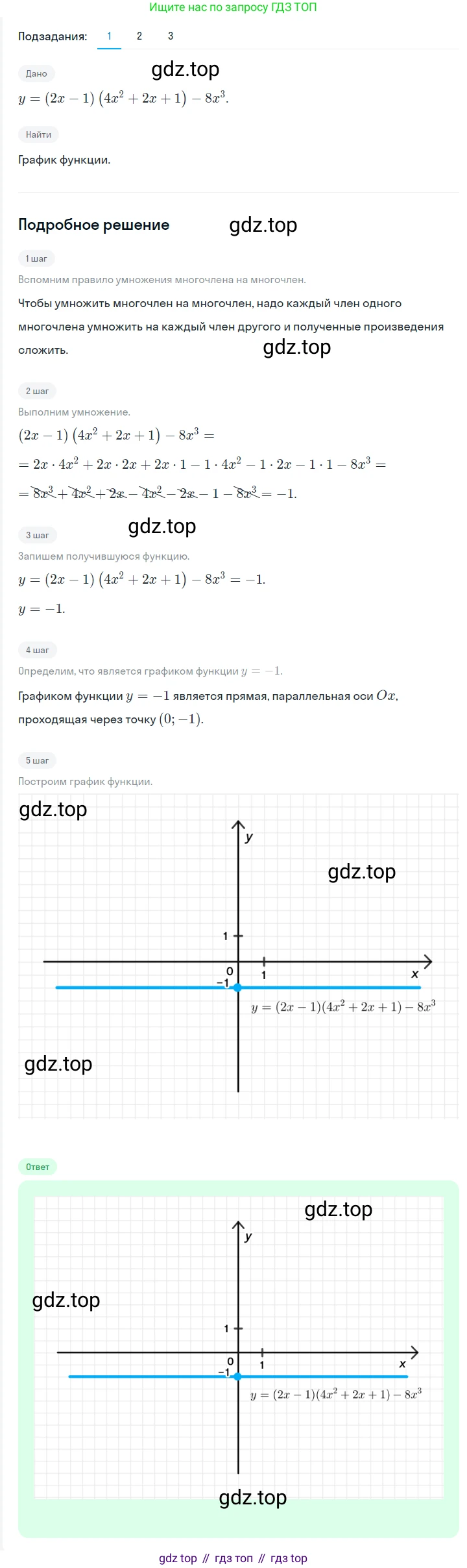 ГДЗ Алгебра, 7 класс Учебник, авторы: Мерзляк Аркадий Григорьевич, Полонский Виталий Борисович, Якир Михаил Семёнович, издательство Просвещение, Москва, 2023, голубого цвета, страница 255, номер 1340, Решение 2