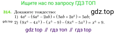 Алгебра, 7 класс Учебник, авторы: Мерзляк Аркадий Григорьевич, Полонский Виталий Борисович, Якир Михаил Семёнович, издательство Просвещение, Москва, 2016 - 2022, страница 64, номер 314, Условие