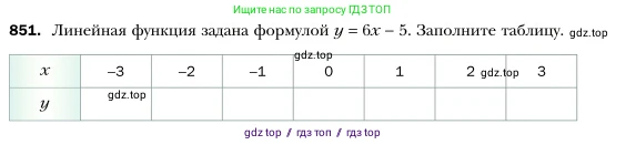 Алгебра, 7 класс Учебник, авторы: Мерзляк Аркадий Григорьевич, Полонский Виталий Борисович, Якир Михаил Семёнович, издательство Просвещение, Москва, 2016 - 2022, страница 167, номер 851, Условие