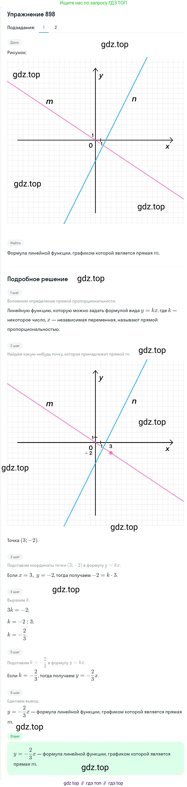Алгебра, 7 класс Учебник, авторы: Мерзляк Аркадий Григорьевич, Полонский Виталий Борисович, Якир Михаил Семёнович, издательство Просвещение, Москва, 2016 - 2022, страница 172, номер 898, Решение 1