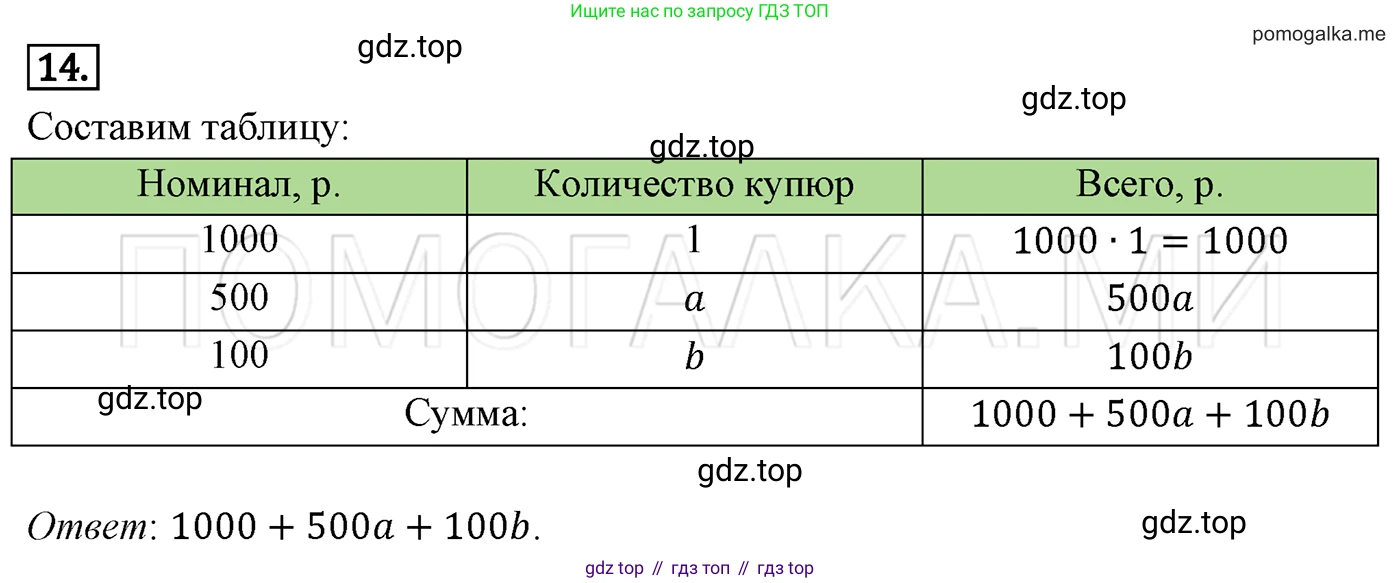 Алгебра, 7 класс Учебник, авторы: Мерзляк Аркадий Григорьевич, Полонский Виталий Борисович, Якир Михаил Семёнович, издательство Просвещение, Москва, 2016 - 2022, страница 8, номер 14, Решение 3