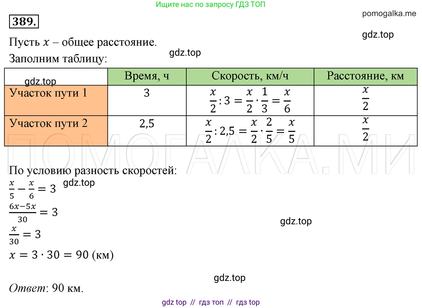 Алгебра, 7 класс Учебник, авторы: Мерзляк Аркадий Григорьевич, Полонский Виталий Борисович, Якир Михаил Семёнович, издательство Просвещение, Москва, 2016 - 2022, страница 74, номер 389, Решение 3