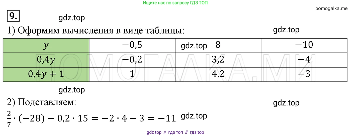 Алгебра, 7 класс Учебник, авторы: Мерзляк Аркадий Григорьевич, Полонский Виталий Борисович, Якир Михаил Семёнович, издательство Просвещение, Москва, 2016 - 2022, страница 8, номер 9, Решение 3