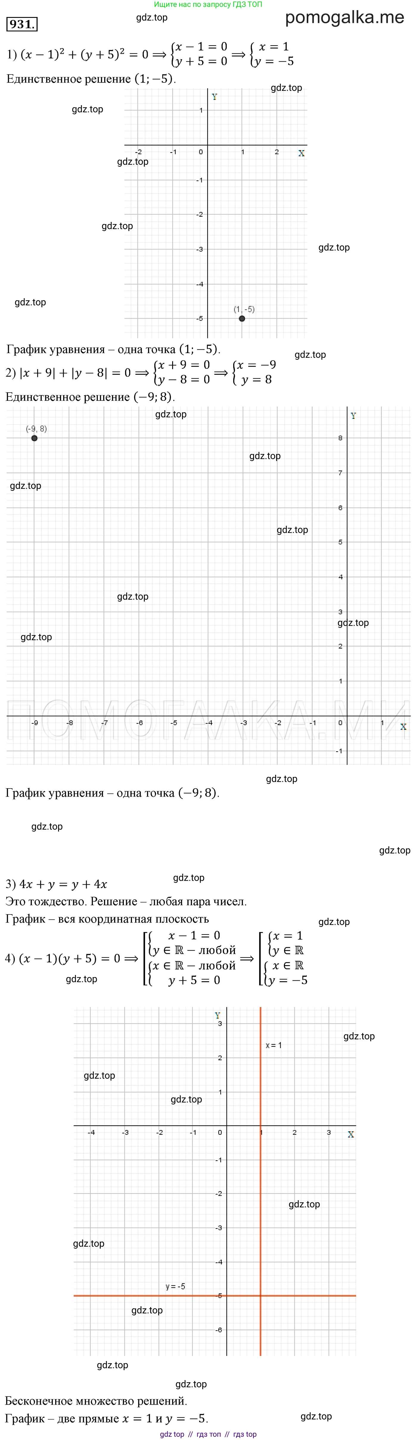 Алгебра, 7 класс Учебник, авторы: Мерзляк Аркадий Григорьевич, Полонский Виталий Борисович, Якир Михаил Семёнович, издательство Просвещение, Москва, 2016 - 2022, страница 184, номер 931, Решение 3