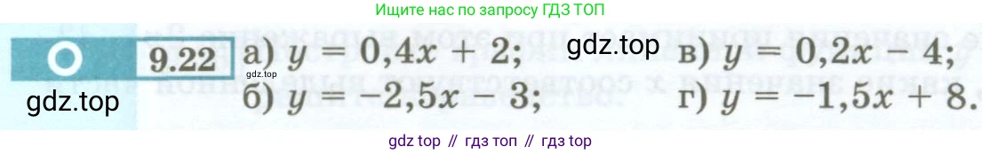 ГДЗ Алгебра, 7 класс Учебник, авторы: Мордкович Александр Григорьевич, Александрова Лилия Александровна, Мишустина Татьяна Николаевна, Тульчинская Елена Ефимовна, издательство Мнемозина, Москва, 2019, Часть 2, страница 49, номер 9.22, Условие