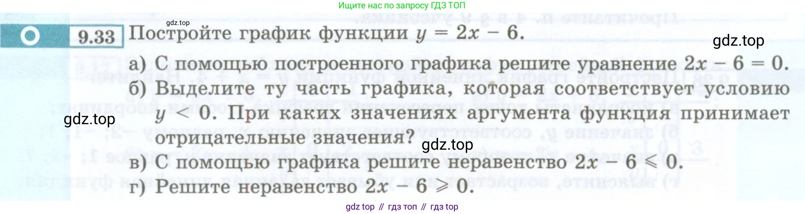 ГДЗ Алгебра, 7 класс Учебник, авторы: Мордкович Александр Григорьевич, Александрова Лилия Александровна, Мишустина Татьяна Николаевна, Тульчинская Елена Ефимовна, издательство Мнемозина, Москва, 2019, Часть 2, страница 50, номер 9.33, Условие
