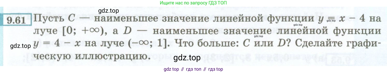 ГДЗ Алгебра, 7 класс Учебник, авторы: Мордкович Александр Григорьевич, Александрова Лилия Александровна, Мишустина Татьяна Николаевна, Тульчинская Елена Ефимовна, издательство Мнемозина, Москва, 2019, Часть 2, страница 54, номер 9.61, Условие