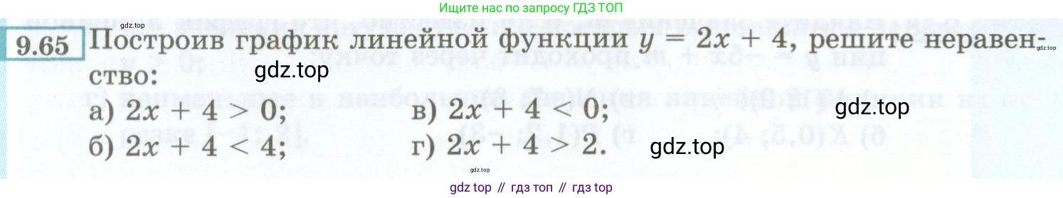 ГДЗ Алгебра, 7 класс Учебник, авторы: Мордкович Александр Григорьевич, Александрова Лилия Александровна, Мишустина Татьяна Николаевна, Тульчинская Елена Ефимовна, издательство Мнемозина, Москва, 2019, Часть 2, страница 54, номер 9.65, Условие