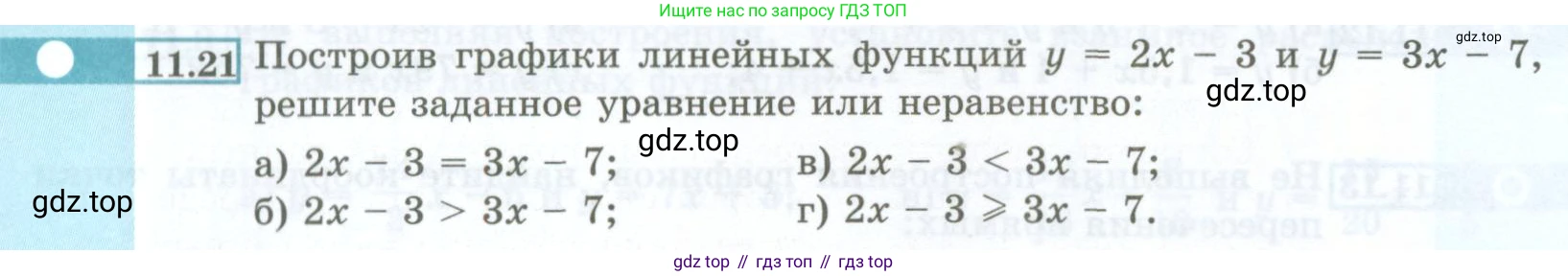 ГДЗ Алгебра, 7 класс Учебник, авторы: Мордкович Александр Григорьевич, Александрова Лилия Александровна, Мишустина Татьяна Николаевна, Тульчинская Елена Ефимовна, издательство Мнемозина, Москва, 2019, Часть 2, страница 62, номер 11.21, Условие