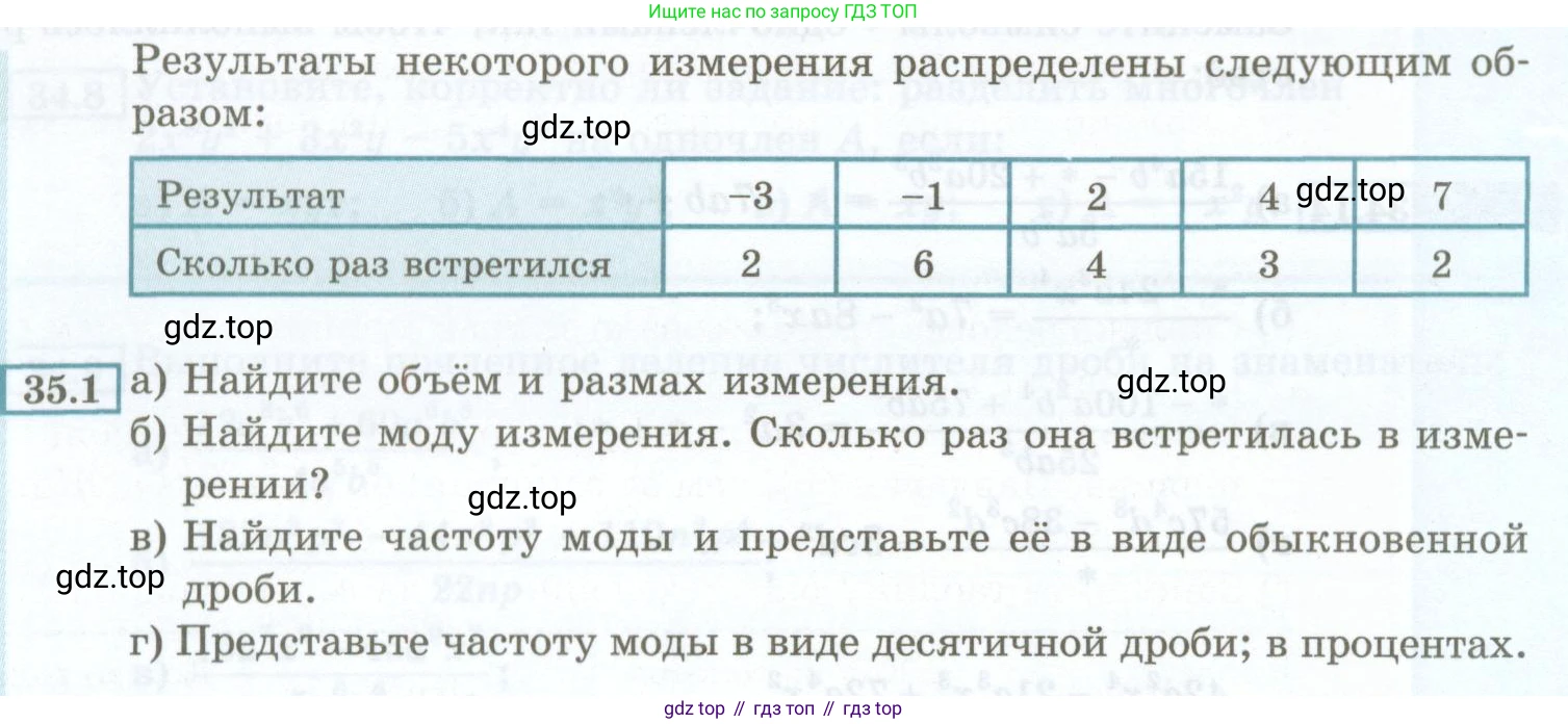 ГДЗ Алгебра, 7 класс Учебник, авторы: Мордкович Александр Григорьевич, Александрова Лилия Александровна, Мишустина Татьяна Николаевна, Тульчинская Елена Ефимовна, издательство Мнемозина, Москва, 2019, Часть 2, страница 154, номер 35.1, Условие