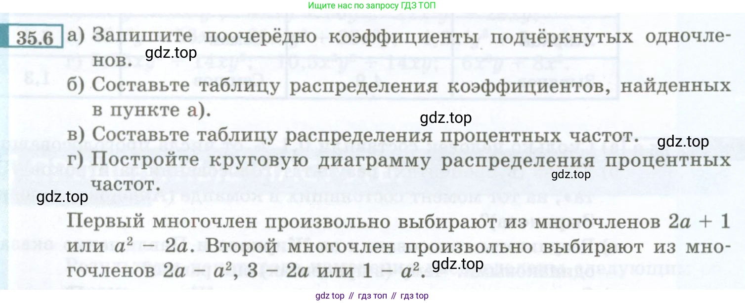 ГДЗ Алгебра, 7 класс Учебник, авторы: Мордкович Александр Григорьевич, Александрова Лилия Александровна, Мишустина Татьяна Николаевна, Тульчинская Елена Ефимовна, издательство Мнемозина, Москва, 2019, Часть 2, страница 156, номер 35.6, Условие