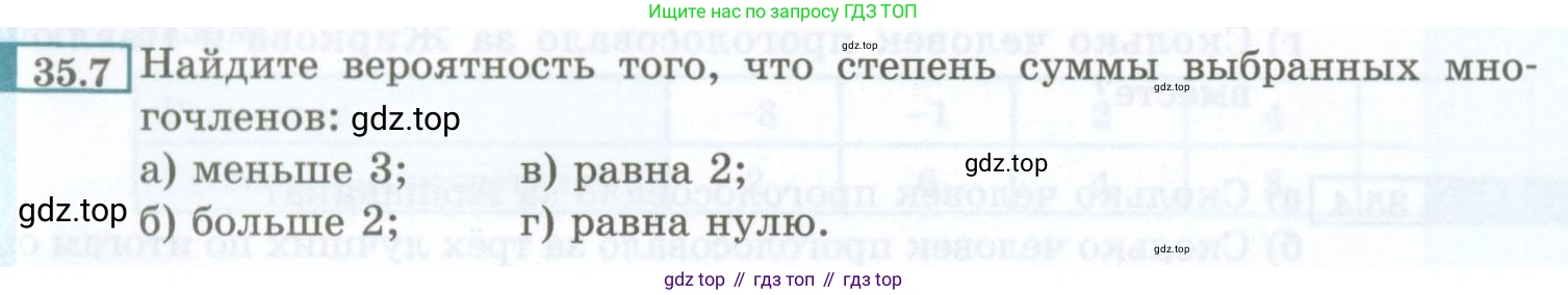 ГДЗ Алгебра, 7 класс Учебник, авторы: Мордкович Александр Григорьевич, Александрова Лилия Александровна, Мишустина Татьяна Николаевна, Тульчинская Елена Ефимовна, издательство Мнемозина, Москва, 2019, Часть 2, страница 156, номер 35.7, Условие