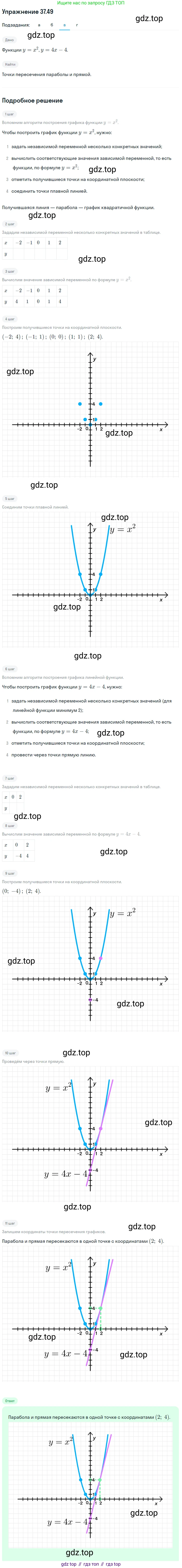 ГДЗ Алгебра, 7 класс Учебник, авторы: Мордкович Александр Григорьевич, Александрова Лилия Александровна, Мишустина Татьяна Николаевна, Тульчинская Елена Ефимовна, издательство Мнемозина, Москва, 2019, Часть 2, страница 197, номер 44.49, Решение 1 (продолжение 3)