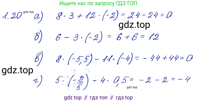 ГДЗ Алгебра, 7 класс Учебник, авторы: Мордкович Александр Григорьевич, Александрова Лилия Александровна, Мишустина Татьяна Николаевна, Тульчинская Елена Ефимовна, издательство Мнемозина, Москва, 2019, Часть 2, страница 7, номер 1.20, Решение 4