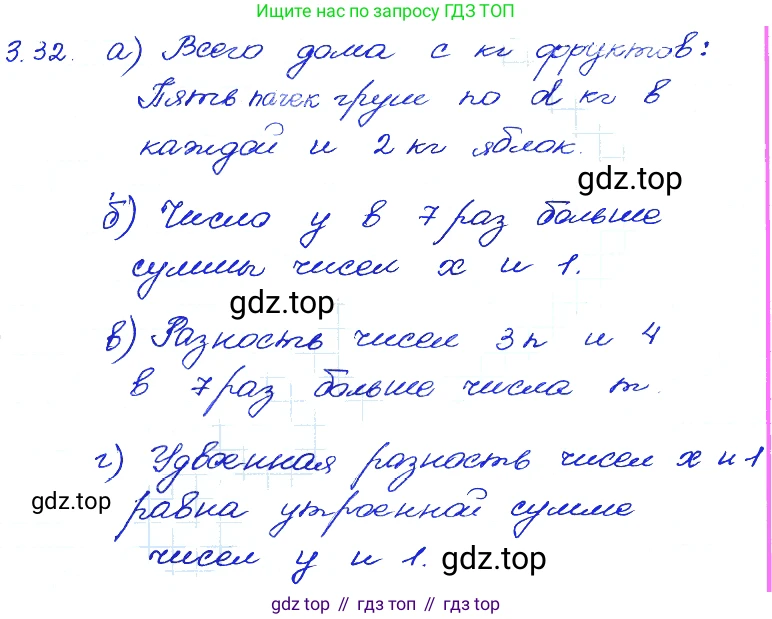 ГДЗ Алгебра, 7 класс Учебник, авторы: Мордкович Александр Григорьевич, Александрова Лилия Александровна, Мишустина Татьяна Николаевна, Тульчинская Елена Ефимовна, издательство Мнемозина, Москва, 2019, Часть 2, страница 19, номер 3.32, Решение 4
